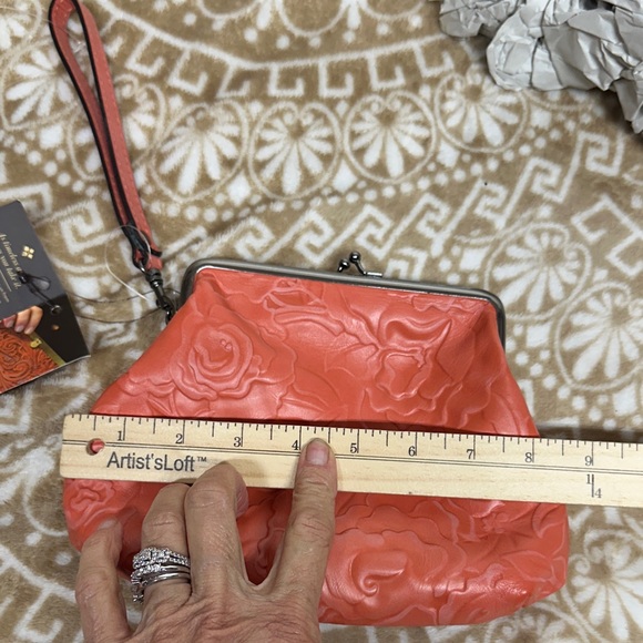 Patricia Nash Embossed Coral Wristlet - Picture 9 of 14